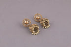 Antique Gold Pearl Jhumki Earrings