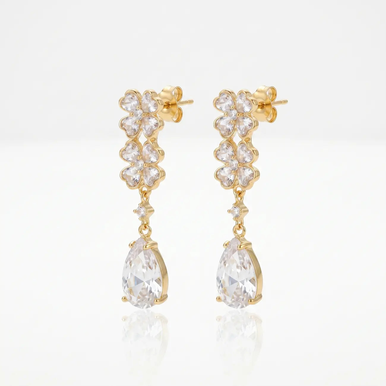 Blossom Dew Crystal Drop Earrings