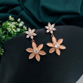 Blush Bloom Floral Drop Earrings
