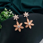 Blush Bloom Floral Drop Earrings