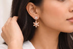 Blush Bloom Floral Drop Earrings