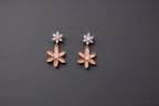 Blush Bloom Floral Drop Earrings