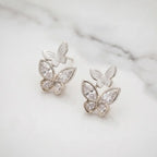 Butterfly Whisper Crystal Stud Earrings