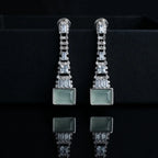 Celeste Mint Crystal Statement Earrings