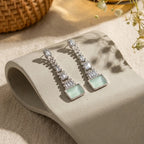 Celeste Mint Crystal Statement Earrings