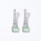Celeste Mint Crystal Statement Earrings