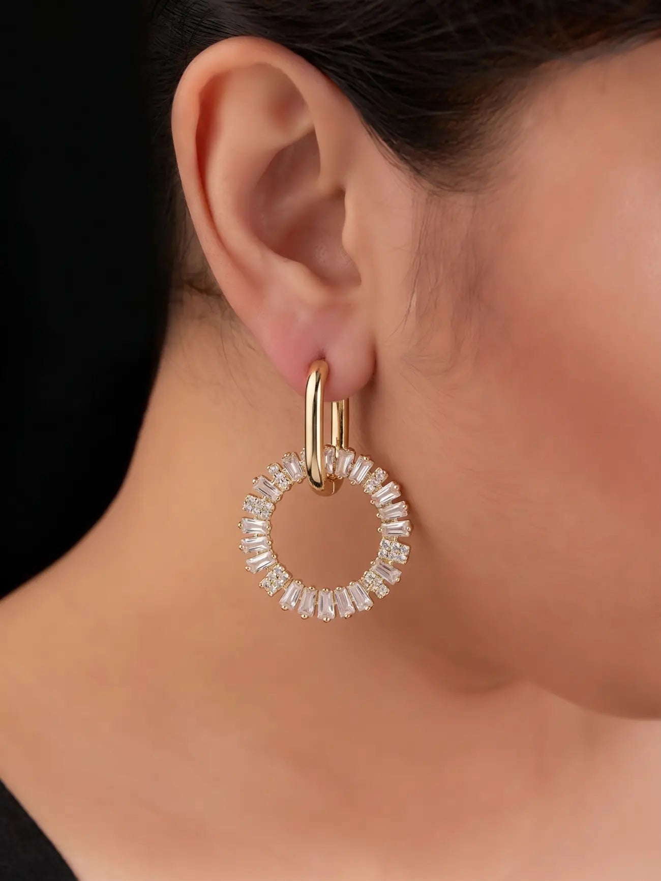 Celeste Sparkle Hoop Earrings