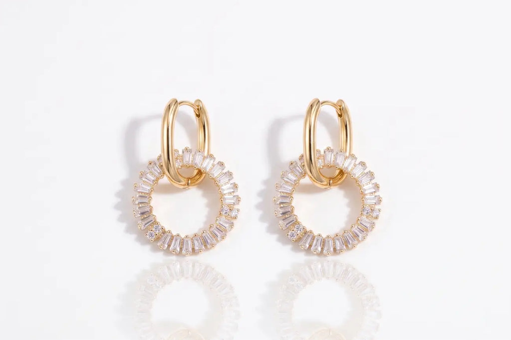 Celeste Sparkle Hoop Earrings