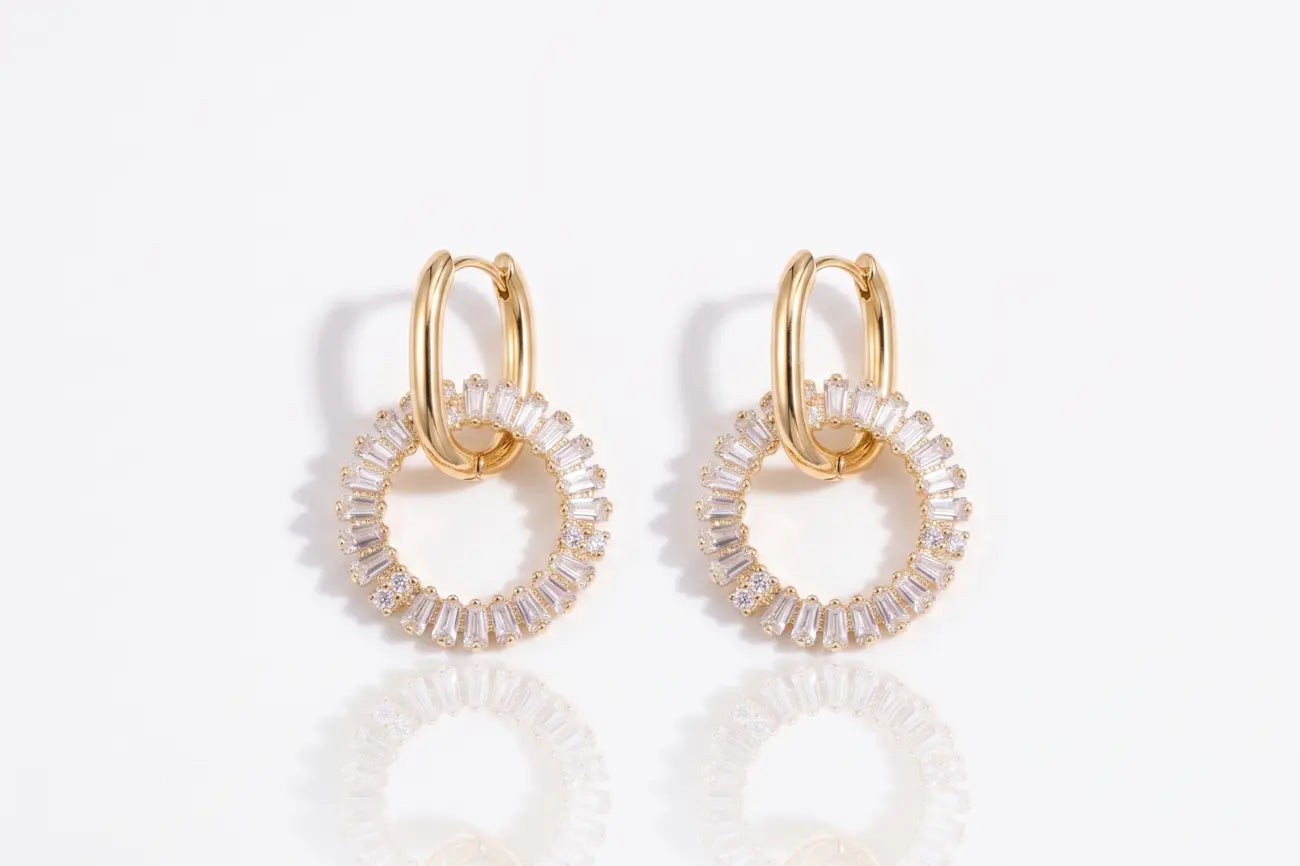 Celeste Sparkle Hoop Earrings