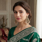 Champagne Sparkle Crystal Chandbali Earrings