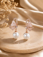 Pearl Flutter Butterfly Earrings