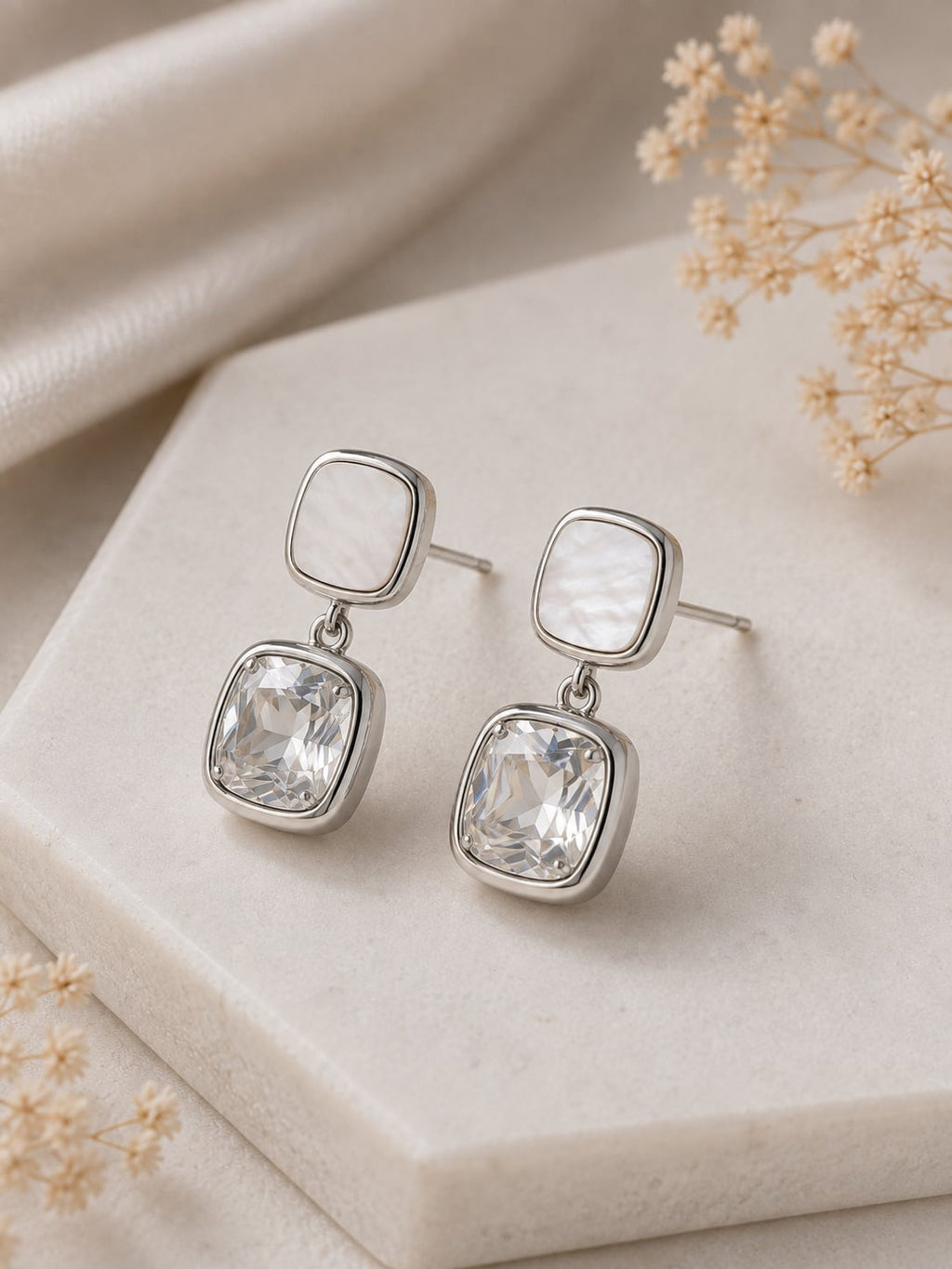 Aurielle Rose Glow Drop Earrings
