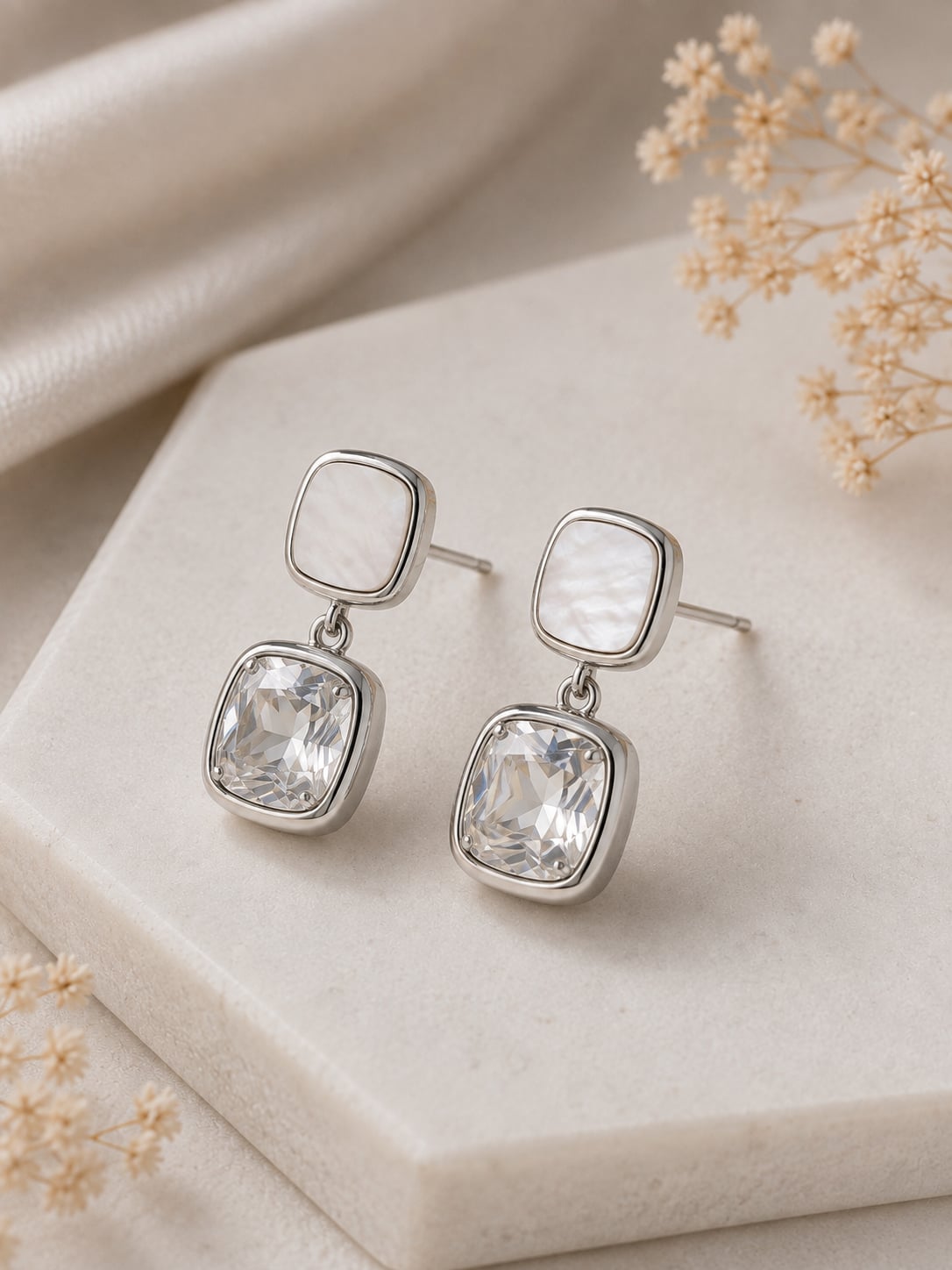 Aurielle Rose Glow Drop Earrings