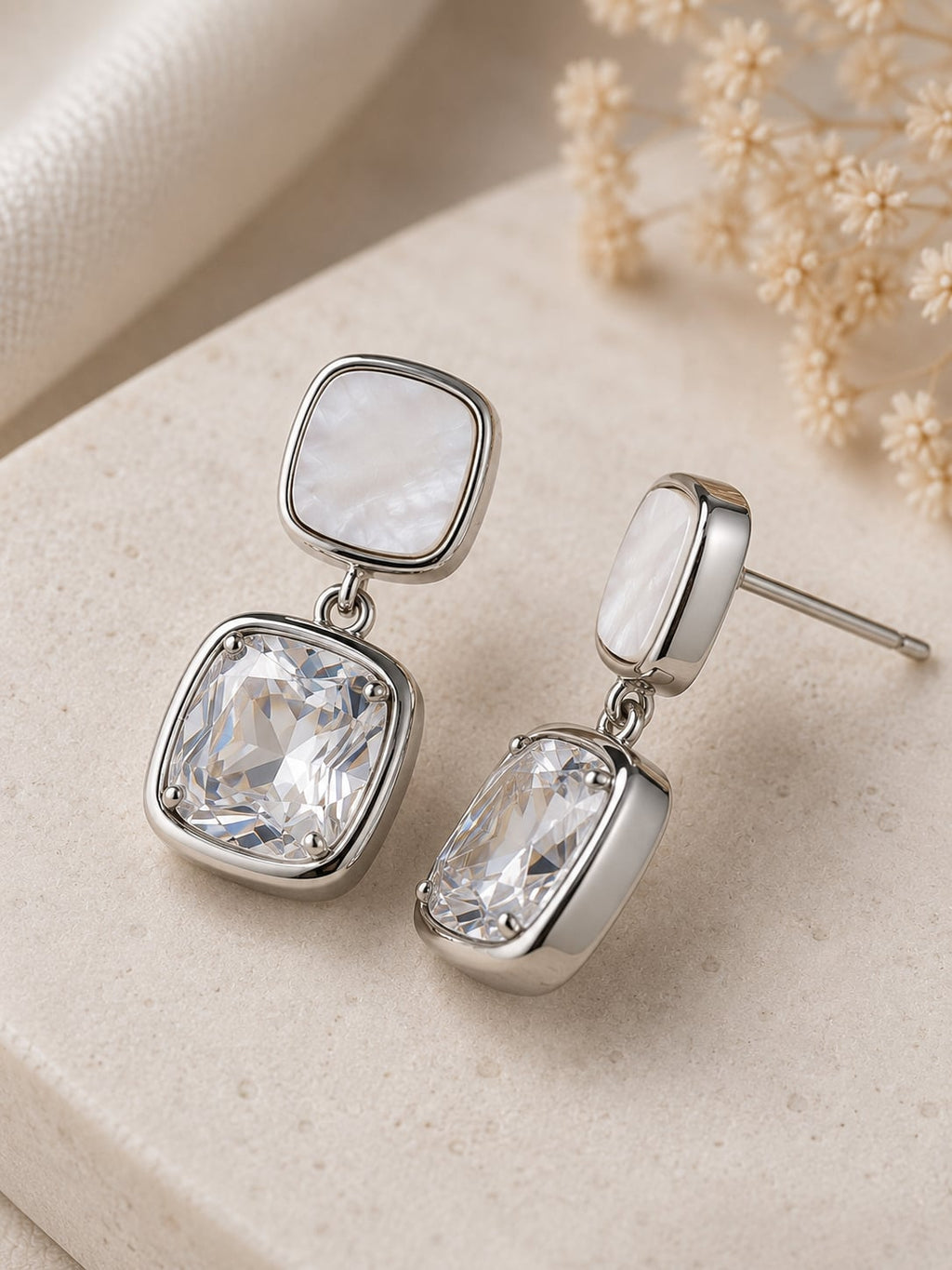 Aurielle Rose Glow Drop Earrings