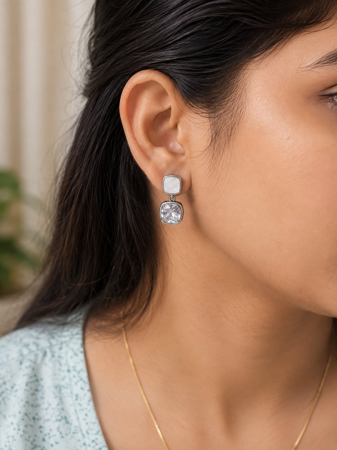 Aurielle Rose Glow Drop Earrings