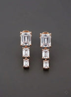 Crystal Cascade Rose Gold Earrings