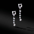 Crystal Square Cascade Earrings