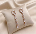 Crystal Square Cascade Earrings