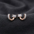 Rosé Spark Mini Hoop Stud Earrings