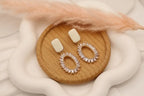Aurora Halo Crystal Drop Earrings | Elegant Gold Statement Earrings