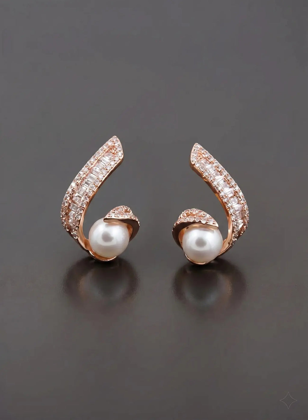 Pearl Twist Elegance Stud Earrings