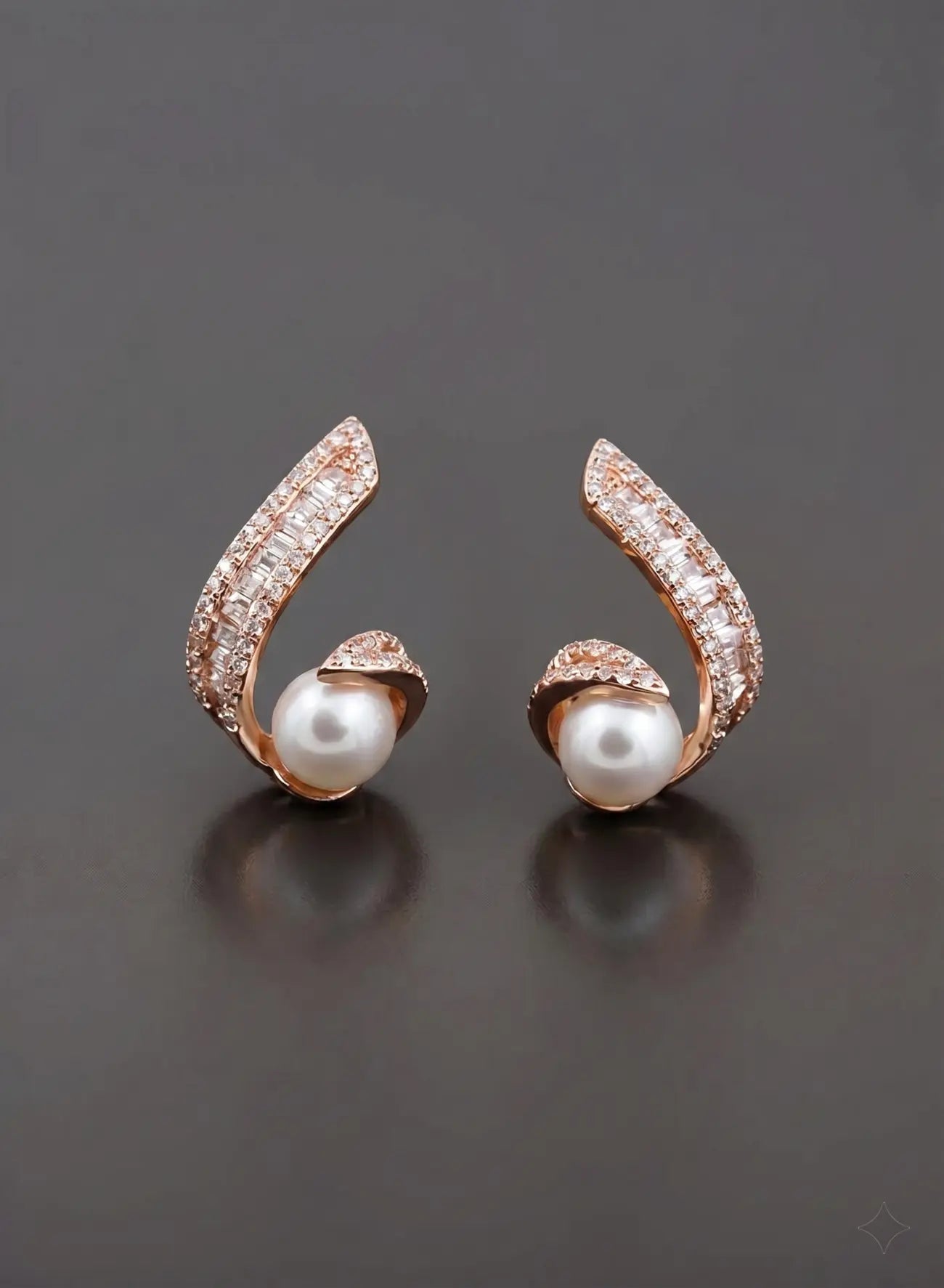 Pearl Twist Elegance Stud Earrings