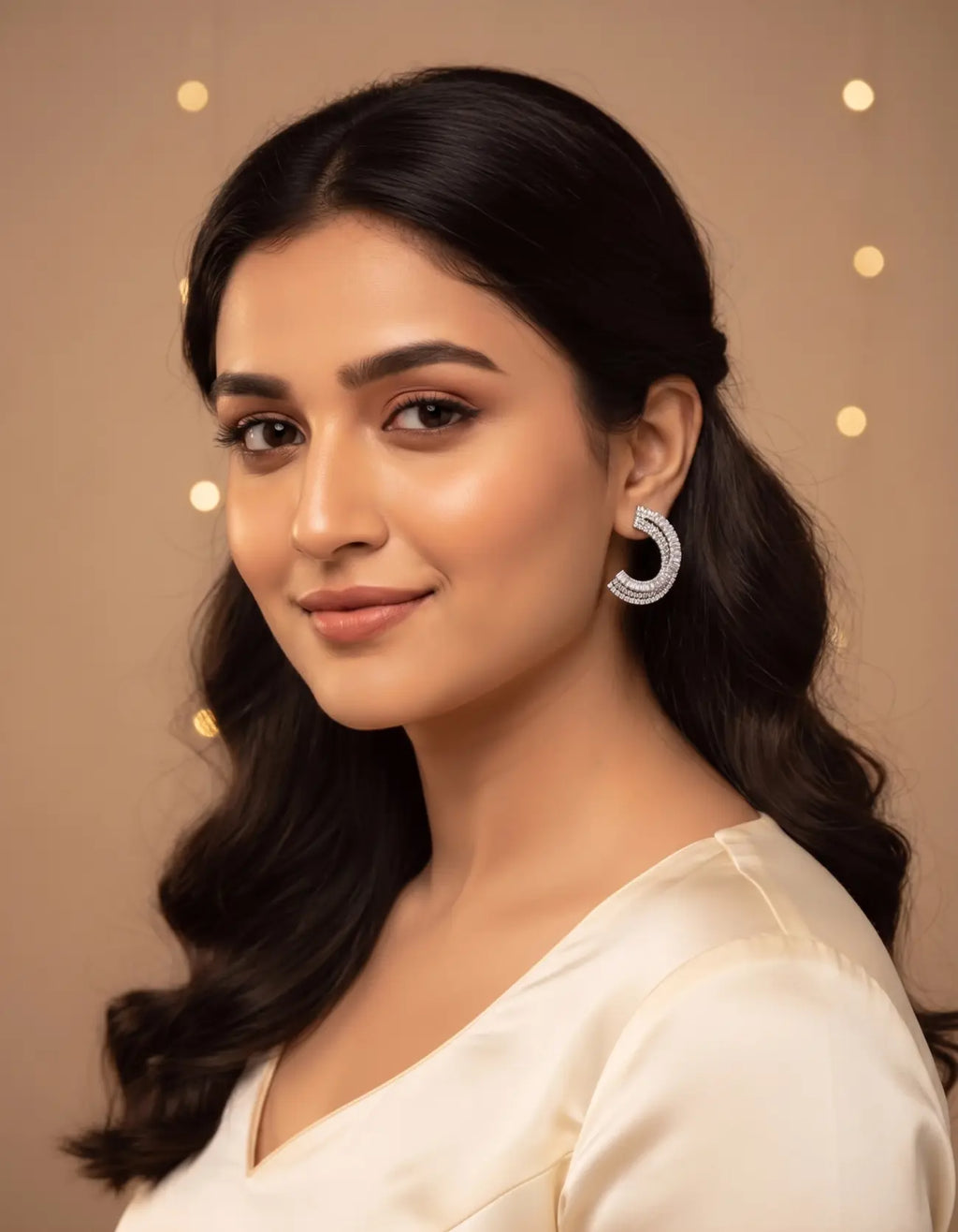 Luna Spark Crystal Hoop Earrings