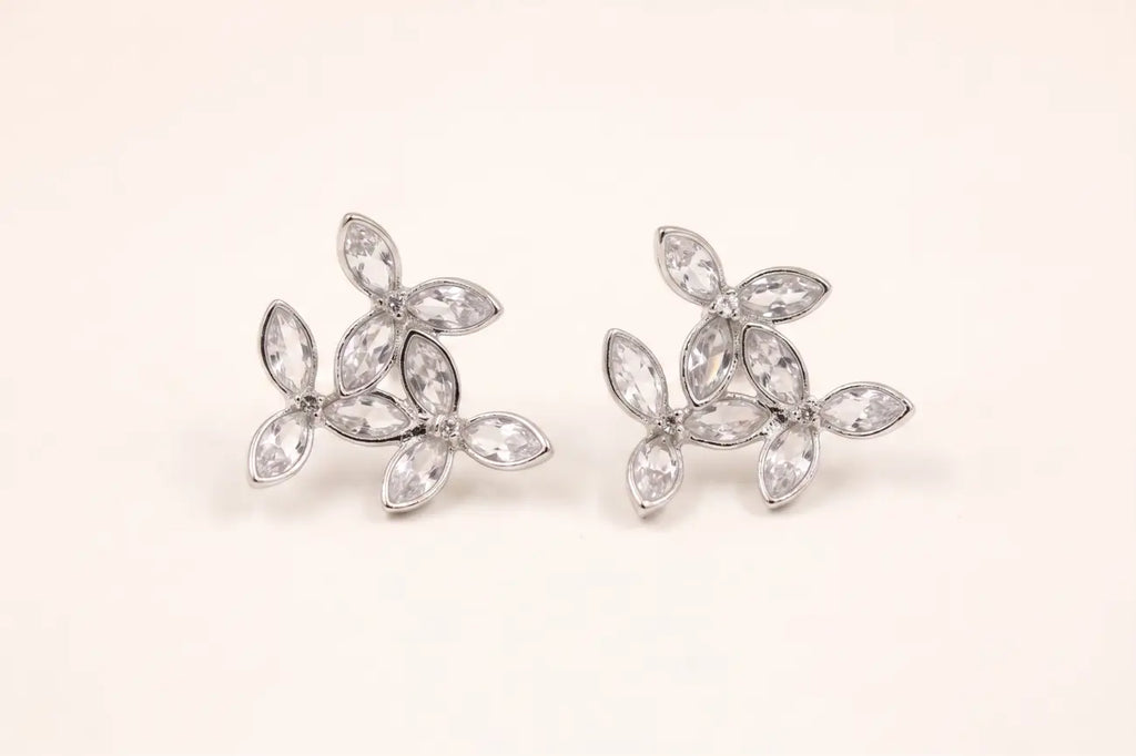 Crystal Blossom Luxe Stud Earrings