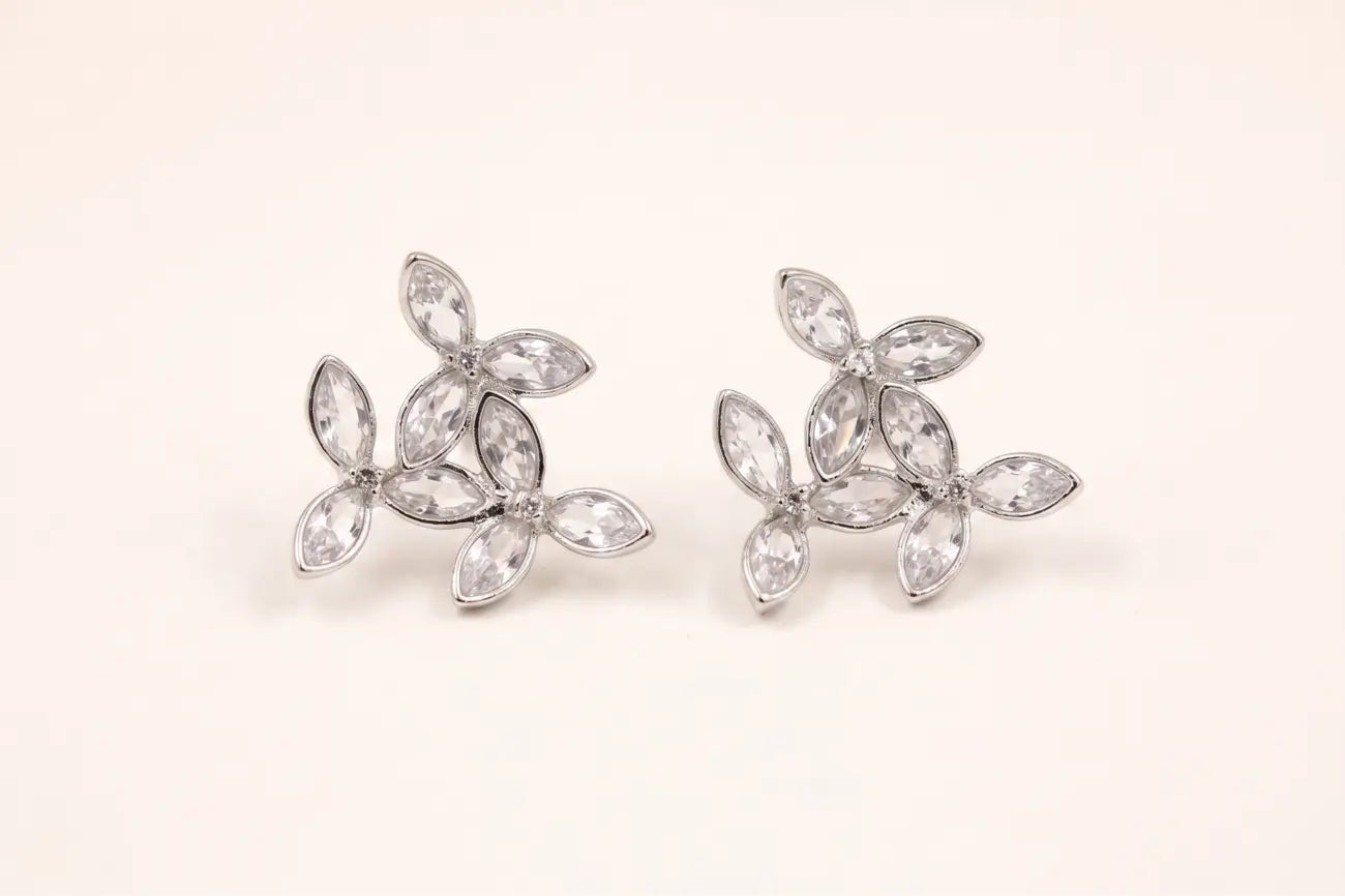 Crystal Blossom Luxe Stud Earrings