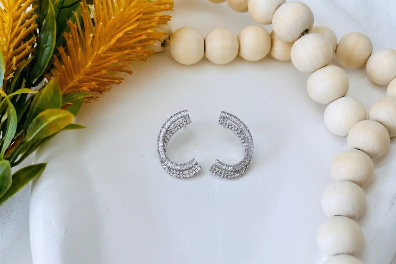 Luna Spark Crystal Hoop Earrings