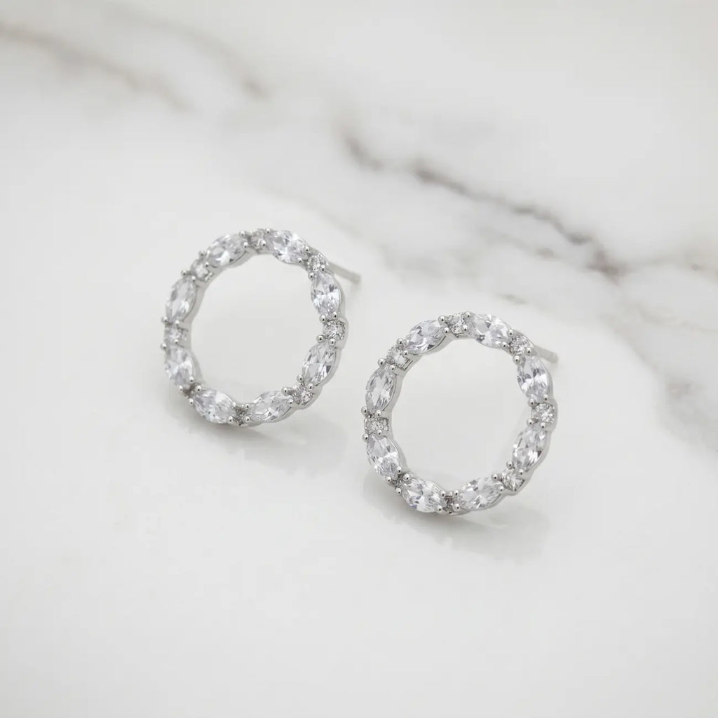 Celeste Crystal Halo Hoop Earrings