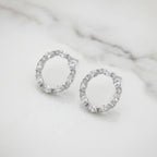 Celeste Crystal Halo Hoop Earrings