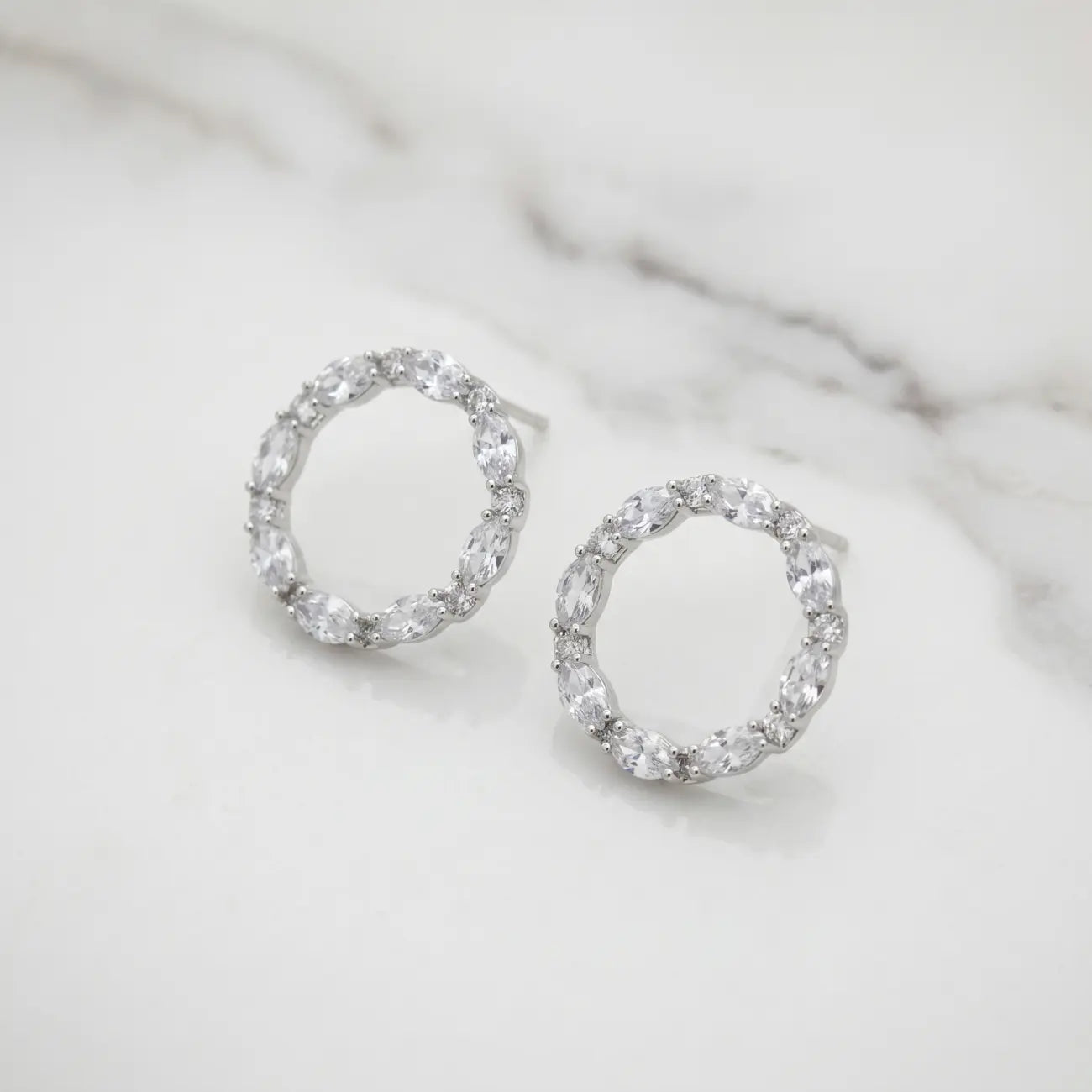 Celeste Crystal Halo Hoop Earrings