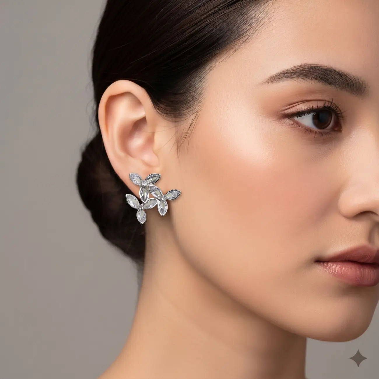 Crystal Blossom Luxe Stud Earrings