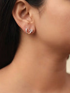 Rosé Spark Mini Hoop Stud Earrings