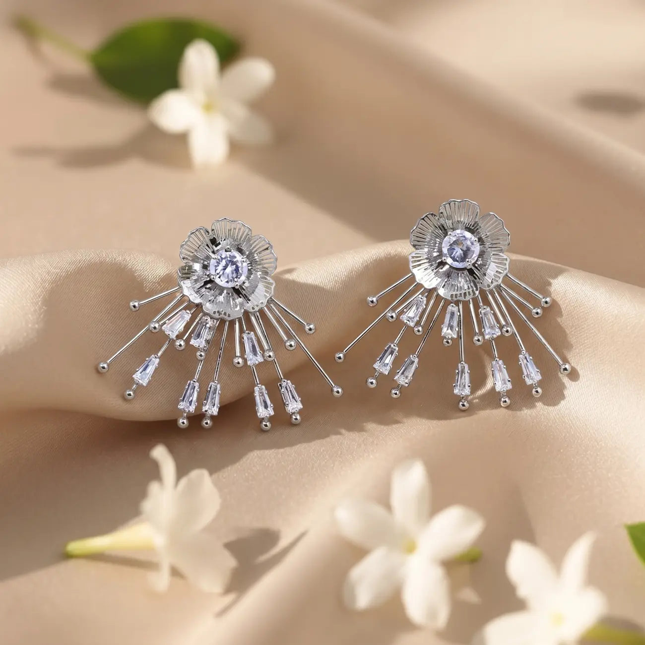 Starlit Bloom Statement Earrings