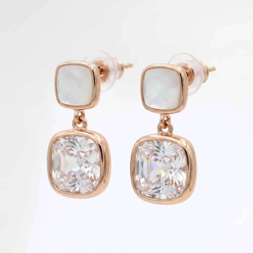 Aurielle Rose Glow Drop Earrings