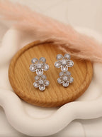 Flora Sparkle Drop Earrings