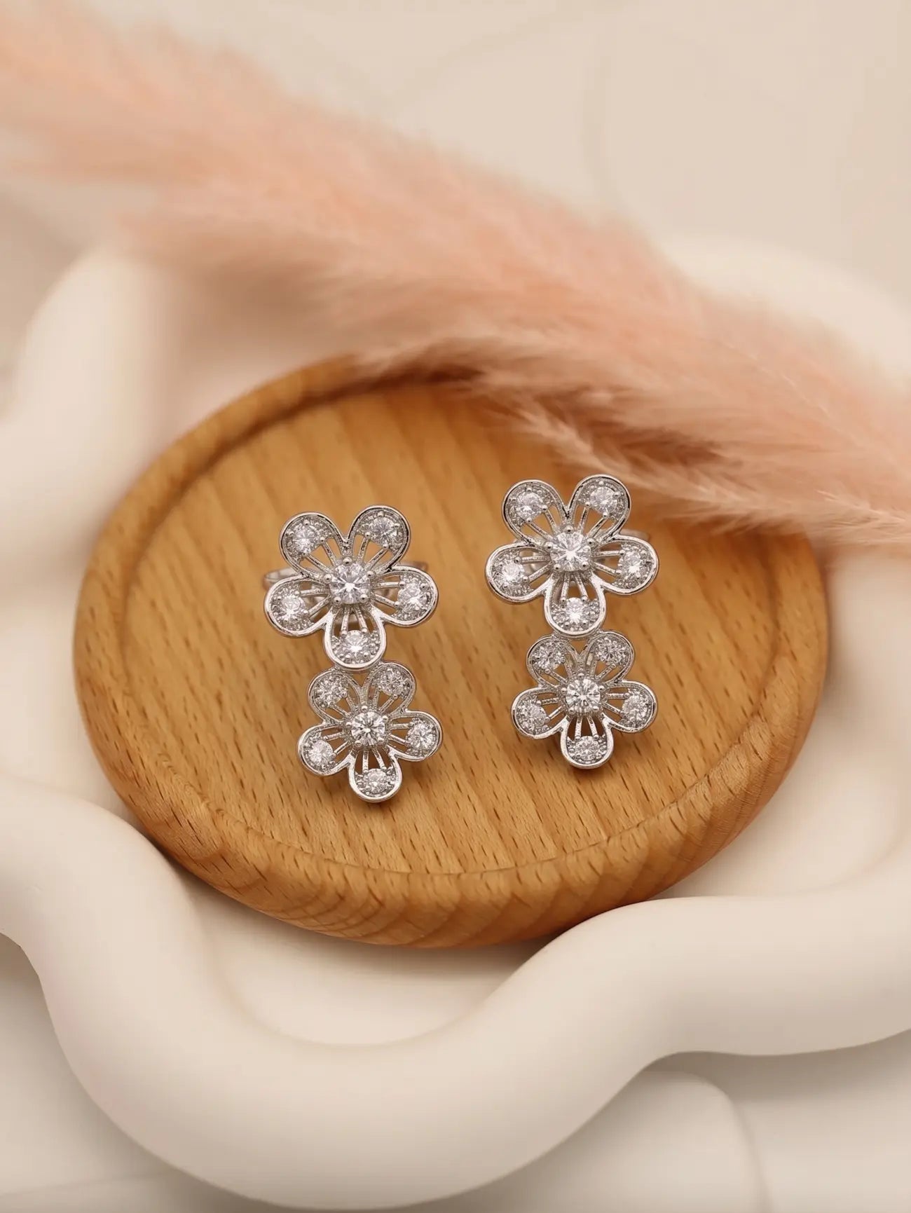 Flora Sparkle Drop Earrings