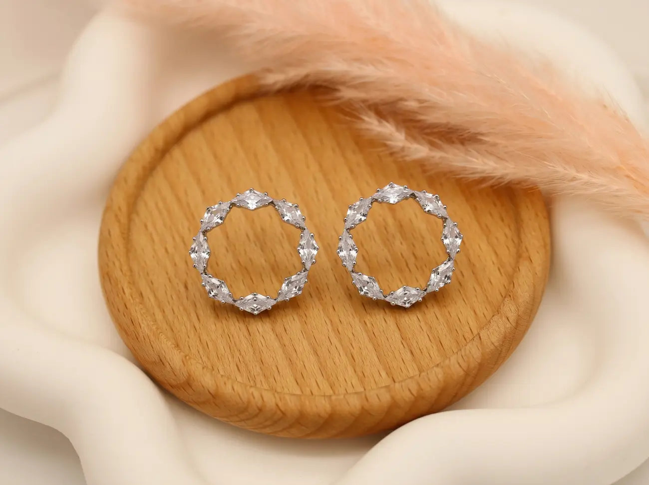 Celeste Crystal Halo Hoop Earrings
