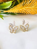 Butterfly Whisper Crystal Stud Earrings