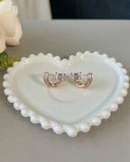 Rosé Spark Mini Hoop Stud Earrings