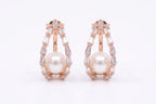 Celeste Pearl Halo Earrings