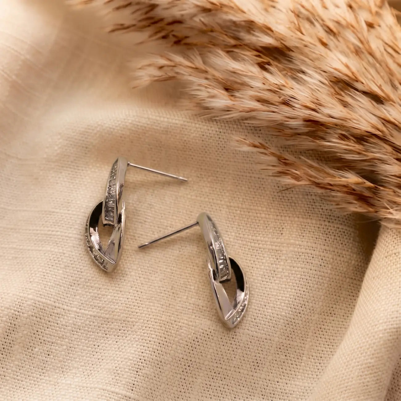 Infinity Gleam Crystal Earrings