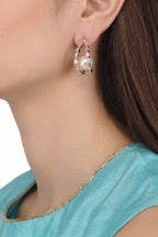 Celeste Pearl Halo Earrings