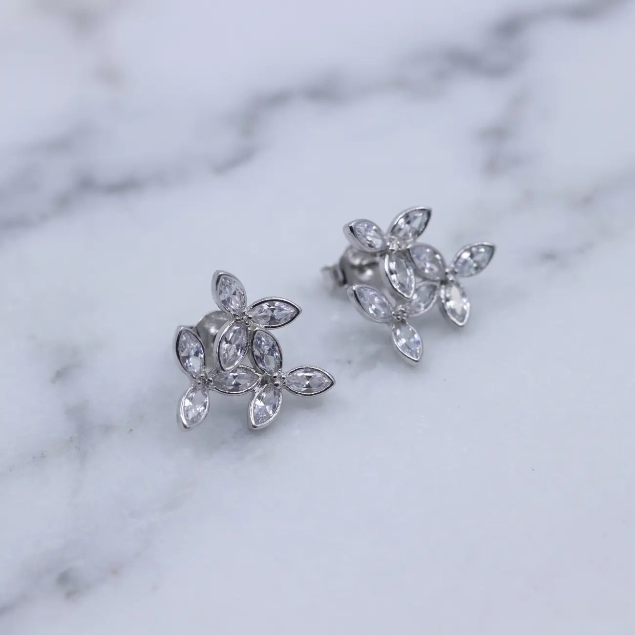 Crystal Blossom Luxe Stud Earrings