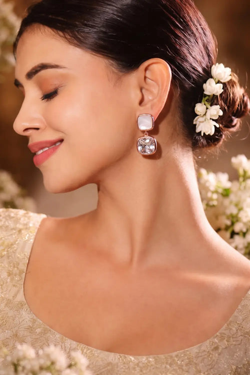 Aurielle Rose Glow Drop Earrings