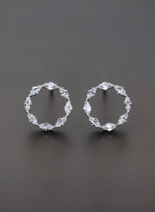 Celeste Crystal Halo Hoop Earrings