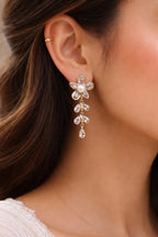 Golden Pearl Blossom Danglers