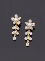 Golden Pearl Blossom Danglers